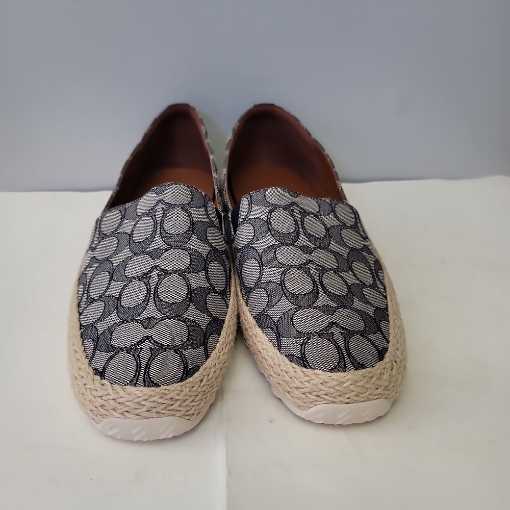 COACH Men's COACH Signature Jacquard Logo Print Espadrilles - Picture 10 of 14